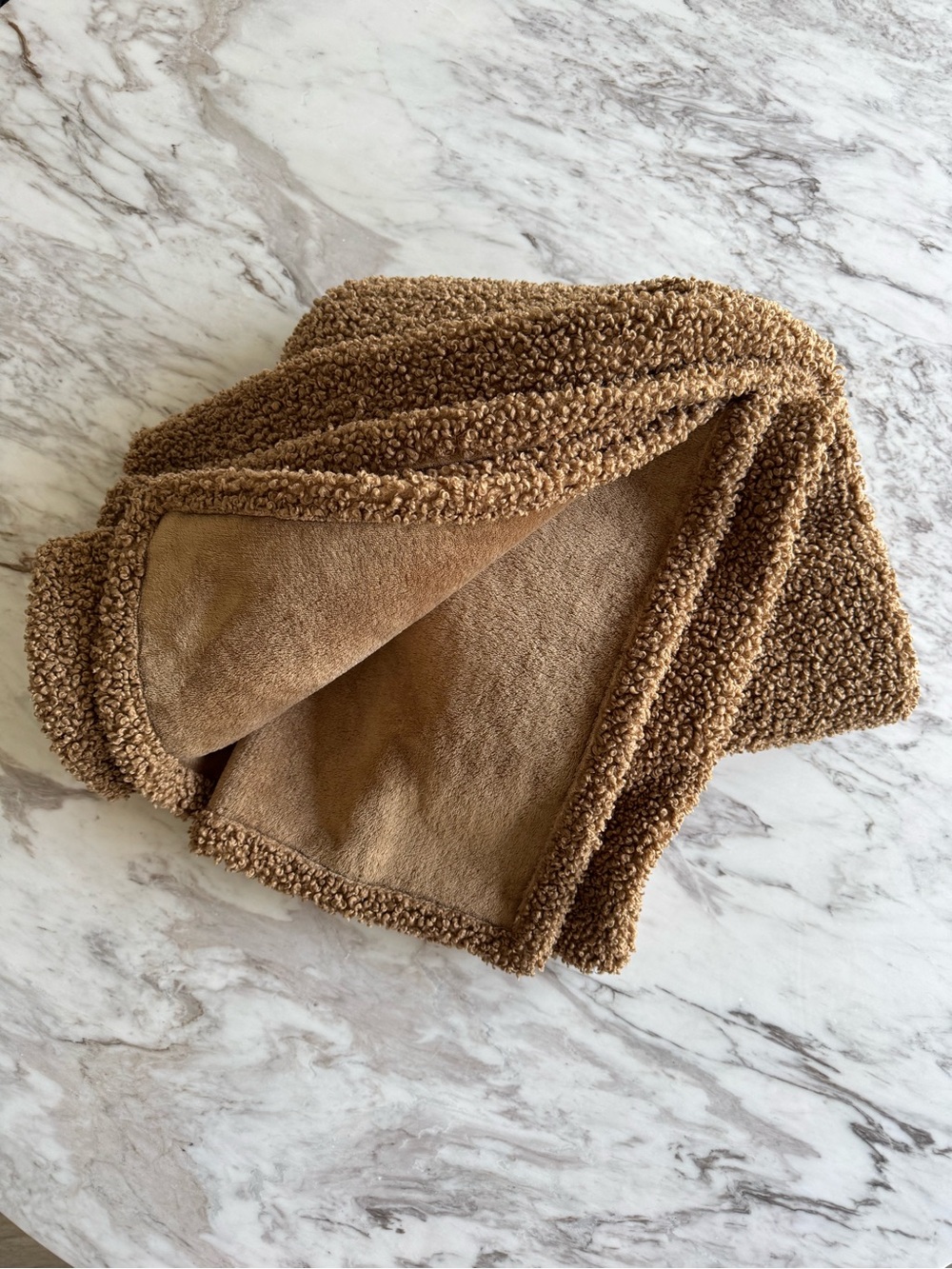 Boucle with Plush Reverse Throw Blanket - Picture 3 of 3